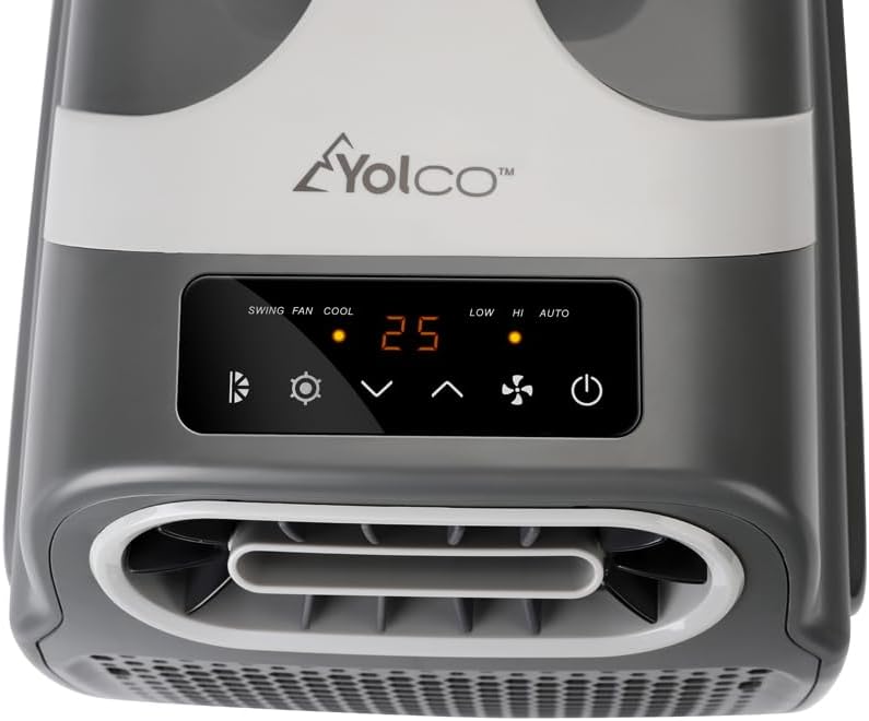 Yolco Mobile Klimaanlage 1500 W, 4-12 m², mit 2 Schläuchen | Mobiles Klimagerät, Monoblock Klimaanlage, 17-30 °C, 46/42 dB(A), 180/140 m³/h, Bluetooth 5.0, R290