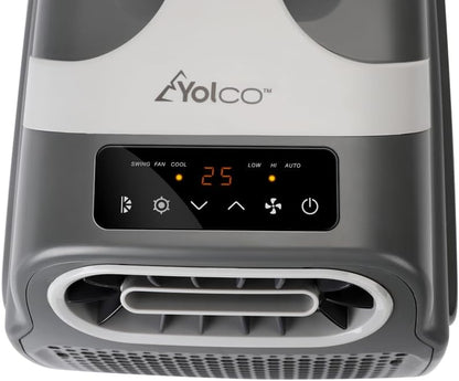 Yolco Mobile Klimaanlage 1500 W, 4-12 m², mit 2 Schläuchen | Mobiles Klimagerät, Monoblock Klimaanlage, 17-30 °C, 46/42 dB(A), 180/140 m³/h, Bluetooth 5.0, R290