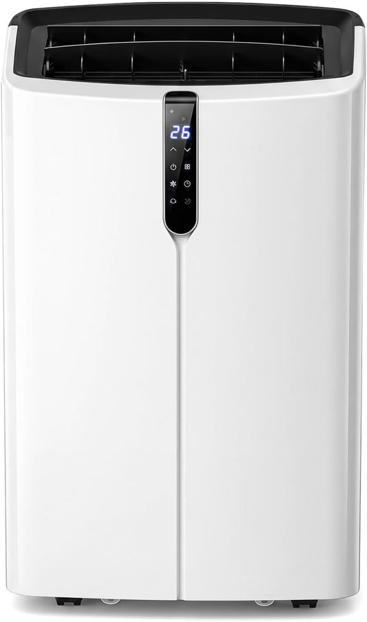GYMAX Klimaanlage Mobil, Klimaanlage mit Abluftschlauch (12000 BTU) | 5 in 1 Klimagerät mit Heizfunktion, WiFi & App, 24h-Timer, Fensterabdichtung & Fernbedienung