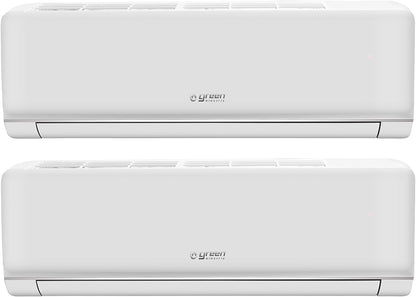Plus Klimaanlage Dual Split 9000+12000 BTU, Wi-Fi, R32, Energieeffizienz A++/A+, Klimagerät mit Zwei Inneneinheiten und 1 Außeneinheit, Fernbedienung, App-Steuerung, Niedriger Verbrauch