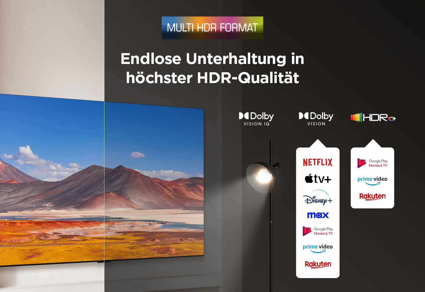 TCL 75Q10B 75 Zoll QLED Pro Mini LED 4K Fernseher, 144 Hz, Google TV