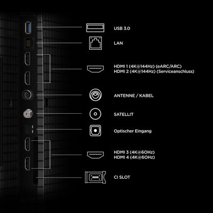 TCL 65T8D 65 Zoll QD-Mini LED 4K Fernseher, 144 Hz, Google TV