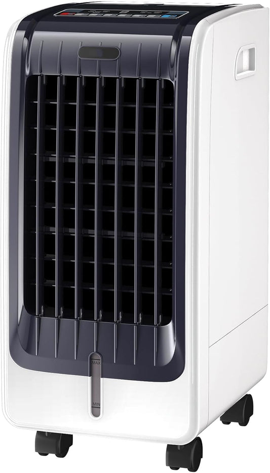 GYMAX 3 in 1 Mobiles Klimagerät, Luftkühler mit Kühlen, Ventilator, Luftreinigung & Luftbefeuchter, 75W Klimaanlage ohne Abluftschlauch mit 3 Geschwindigkeiten, 6L Wassertank, Timer