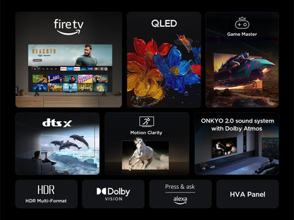 TCL 55T6C 55 Zoll QLED 4K Fernseher, Fire TV, HDR10+