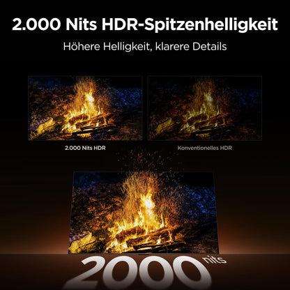 TCL 75Q7D Pro 75 Zoll SQD-Mini LED 4K Fernseher, Google TV