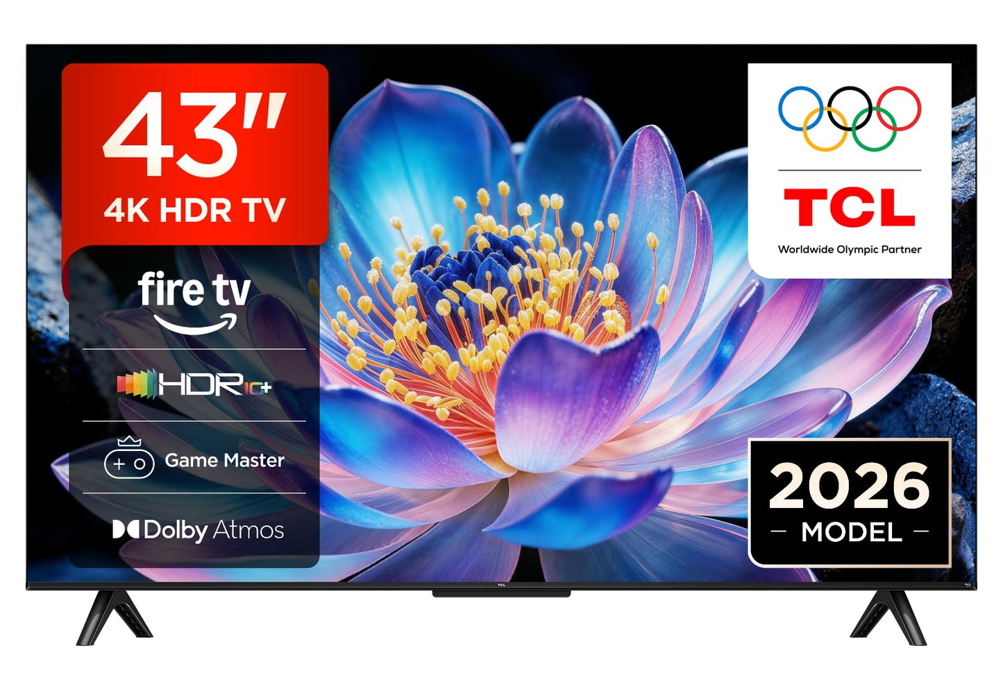 TCL 43V6D 43 Zoll 4K UHD Fernseher, Fire TV, HDR10+, Dolby Atmos