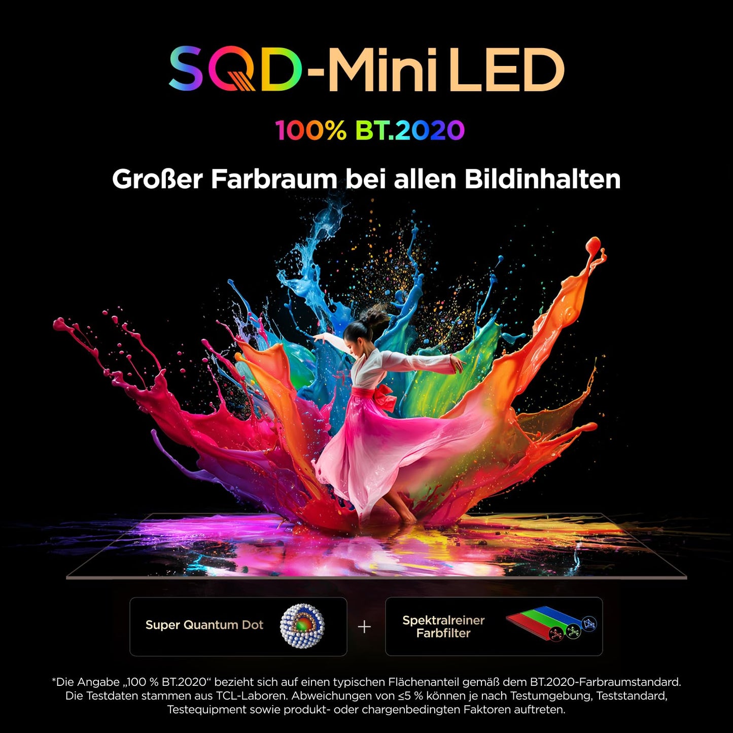 TCL 75X11L 75 Zoll SQD-Mini LED 4K Fernseher, Google TV, HDR10+