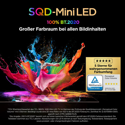 TCL 65Q7D Pro 65 Zoll SQD-Mini LED 4K Fernseher, Google TV