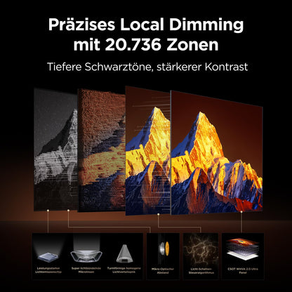 TCL 98X11L 98 Zoll SQD-Mini LED 4K Fernseher, Google TV, HDR10+