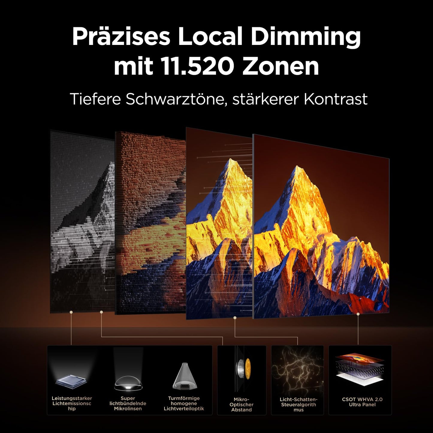 TCL 75X11L 75 Zoll SQD-Mini LED 4K Fernseher, Google TV, HDR10+