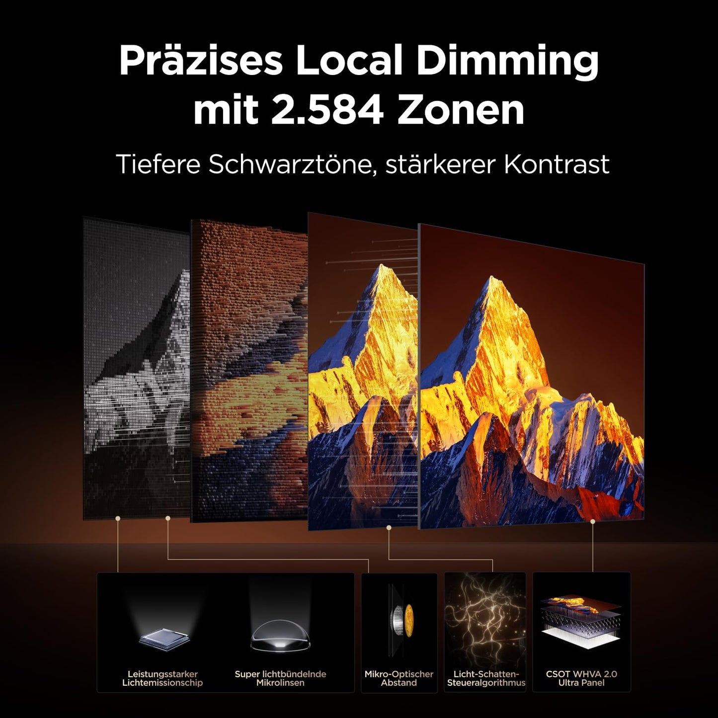 TCL 75C8L 75 Zoll SQD-Mini LED 4K Fernseher, Google TV, HDR10+