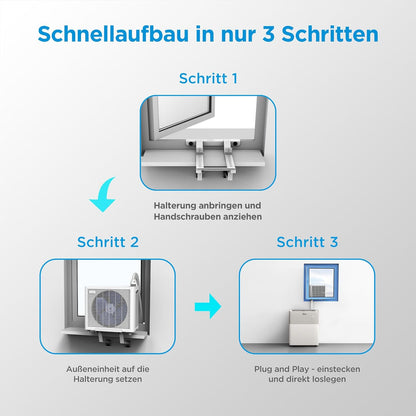 Midea PortaSplit-E Mobile Klimaanlage,Kühlen A++/Heizen A+, 12000 BTU 3,5kW,Mini-Split-Klimaanlage, Farbe Pfirsich,für Räume bis zu 42 m² / 105 m³, nur 39 dB(A) im Silent-Modus [Energieklasse A++]