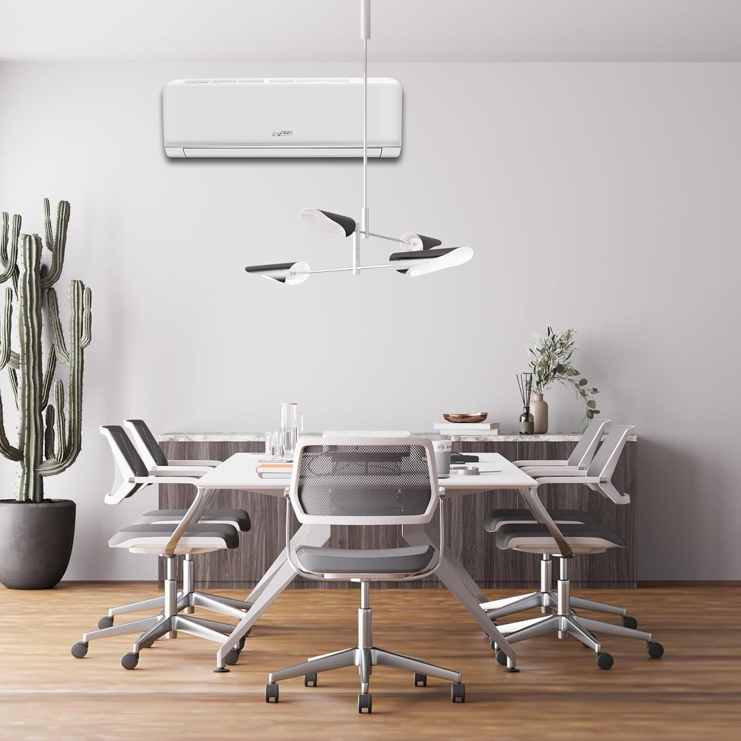 Plus Klimaanlage Dual Split 9000+12000 BTU, Wi-Fi, R32, Energieeffizienz A++/A+, Klimagerät mit Zwei Inneneinheiten und 1 Außeneinheit, Fernbedienung, App-Steuerung, Niedriger Verbrauch