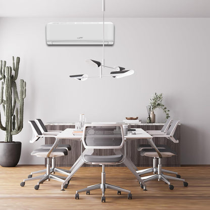 Plus Klimaanlage Dual Split 9000+12000 BTU, Wi-Fi, R32, Energieeffizienz A++/A+, Klimagerät mit Zwei Inneneinheiten und 1 Außeneinheit, Fernbedienung, App-Steuerung, Niedriger Verbrauch