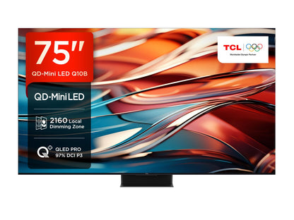 TCL 75Q10B 75 Zoll QLED Pro Mini LED 4K Fernseher, 144 Hz, Google TV