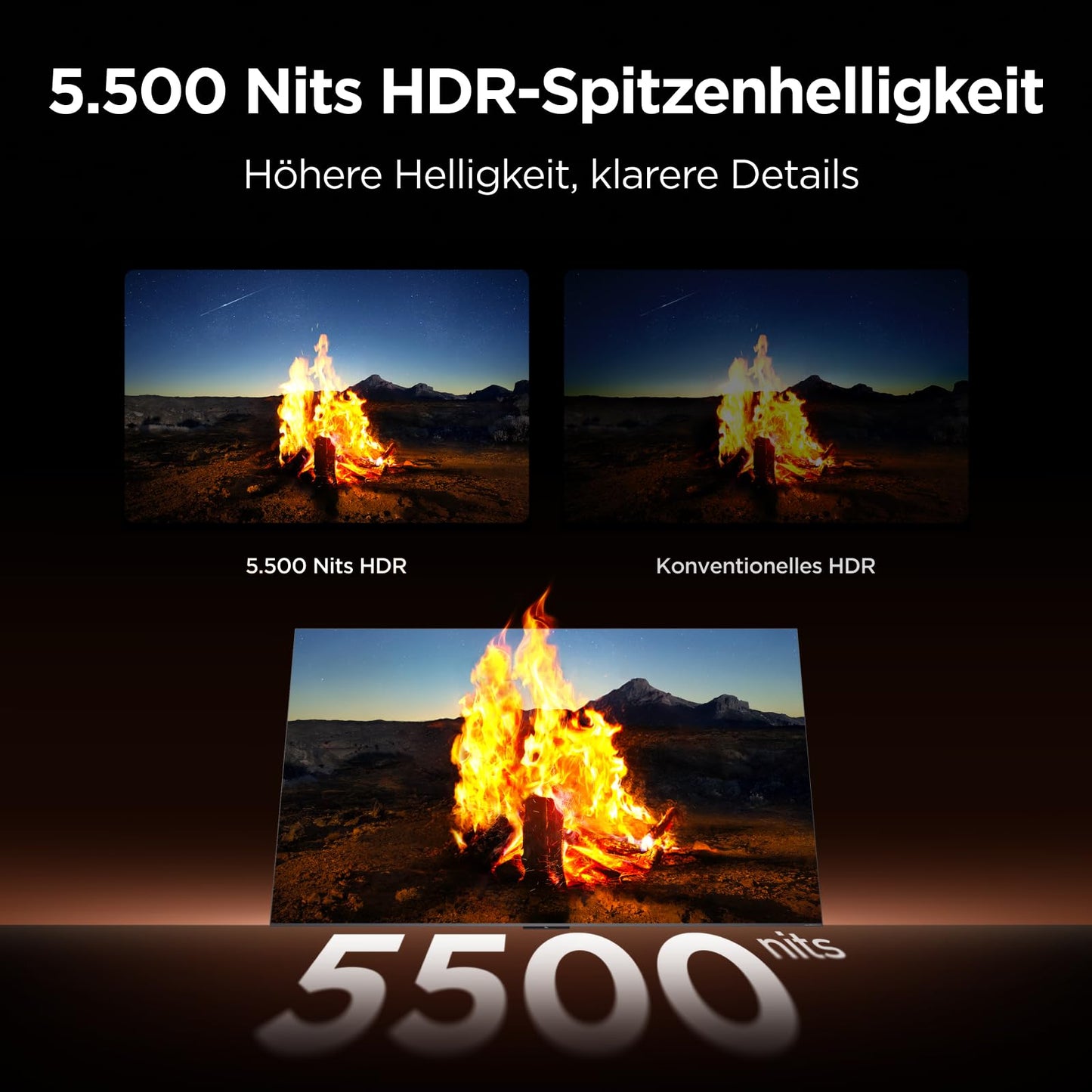 TCL 75C8L 75 Zoll SQD-Mini LED 4K Fernseher, Google TV, HDR10+