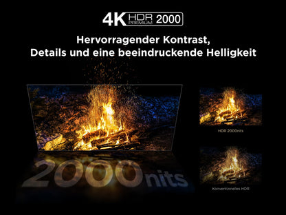 TCL 50C7K 50 Zoll QD-Mini LED 4K Fernseher, 144 Hz, Google TV