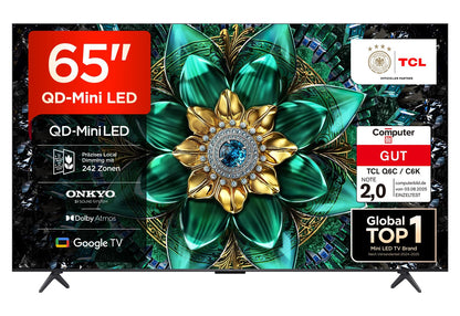 TCL 65Q6C 65 Zoll QD-Mini LED 4K Fernseher, 144 Hz, Google TV
