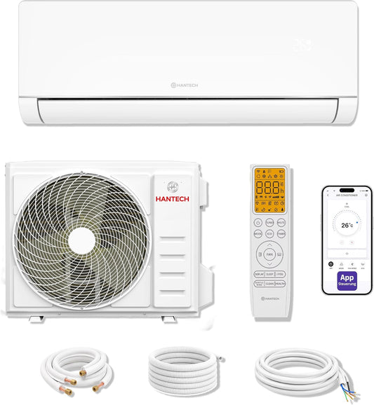 HANTECH A+++ Split Klimaanlage 12000 BTU H-PLUS energiesparender und umweltschonender Betrieb für ganzjährig angenehme Temperaturen, Smart Home kompatibel