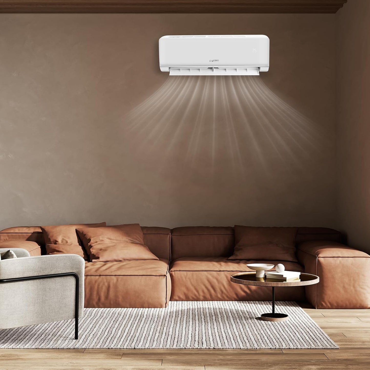 Plus Klimaanlage Dual Split 9000+12000 BTU, Wi-Fi, R32, Energieeffizienz A++/A+, Klimagerät mit Zwei Inneneinheiten und 1 Außeneinheit, Fernbedienung, App-Steuerung, Niedriger Verbrauch