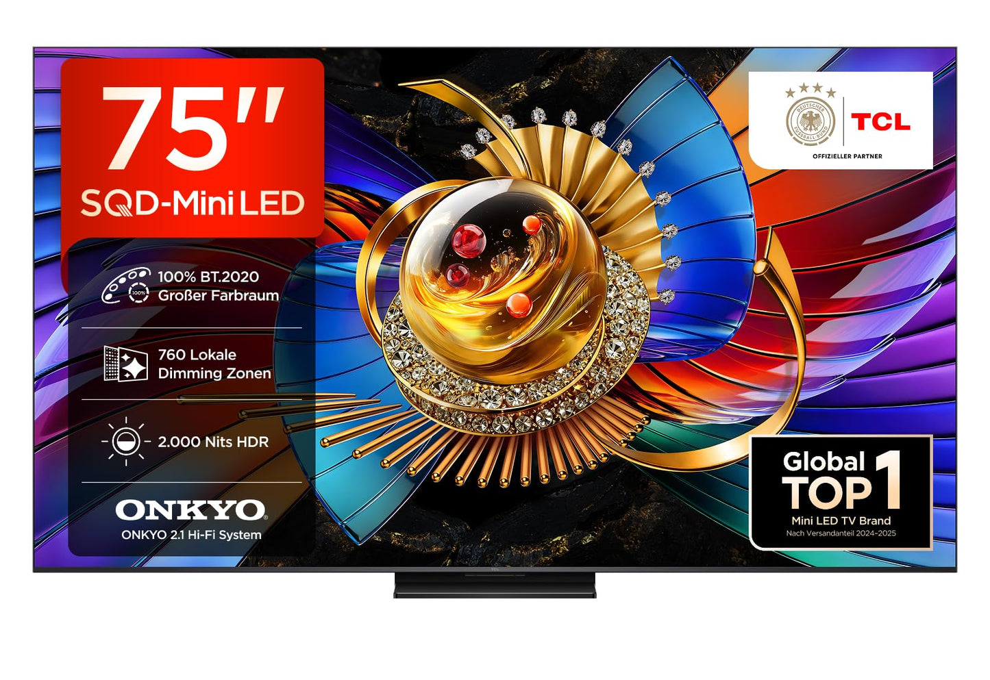 TCL 75Q7D Pro 75 Zoll SQD-Mini LED 4K Fernseher, Google TV